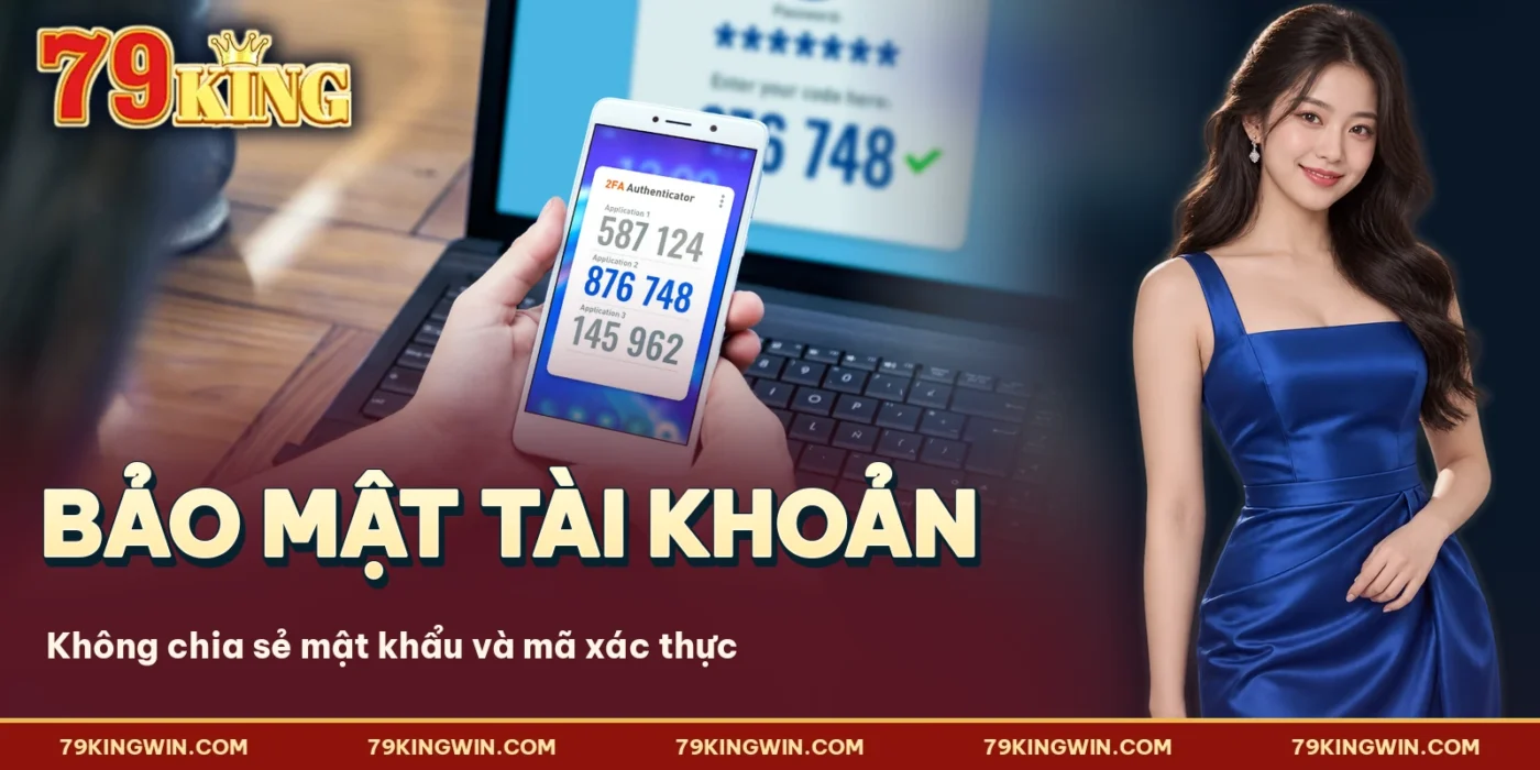 Minh họa điện thoại hiển thị mã xác thực bổ sung bảo vệ tài khoản